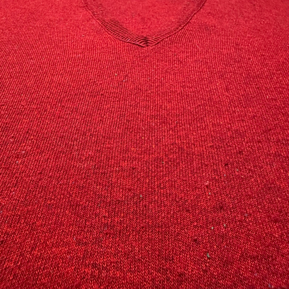 Vintage ‘80s Robert Bruce Red Wool Blend Sweater | USA Made| Heritage Knit| L - Picture 2 of 6